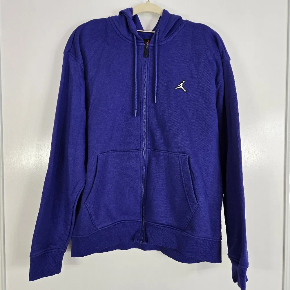 Jordan Brooklyn Fleece Mens Large  Full-Zip‎ Hoodie in Sky J Purple Jumpman Rare